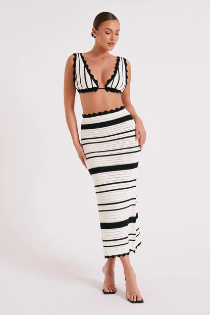 Demy | Gebreide Set Top Met Lange Rok