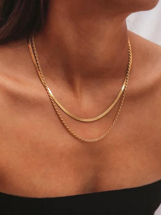 Gina | Goude Dubbele Ketting