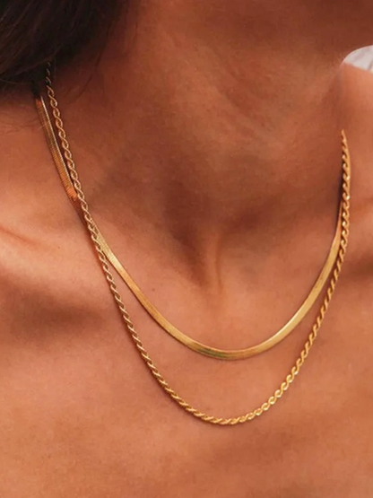 Gina | Goude Dubbele Ketting