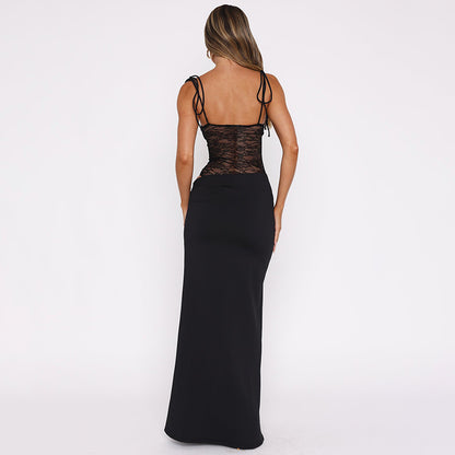 Jessica | BESTSELLER Lange Jurk Met Kanten Details