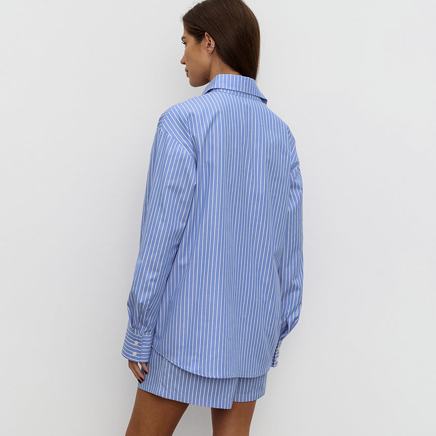 Faye | Gestreepte Blouse Met GRATIS Broekje
