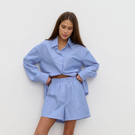 Faye | Gestreepte Blouse Met GRATIS Broekje