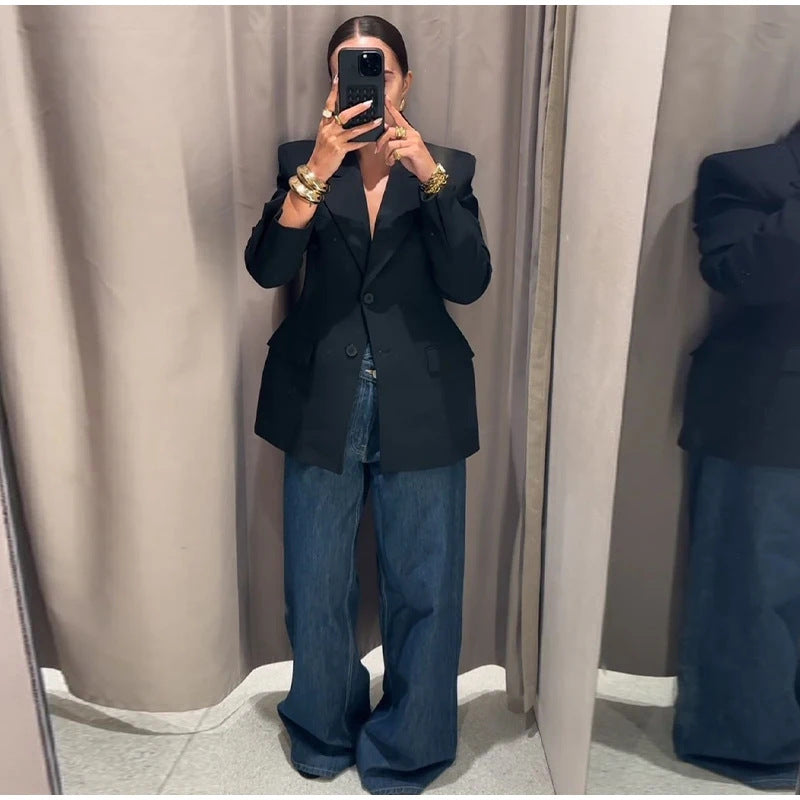 Blaire | Gedetailleerde Zwarte Blazer