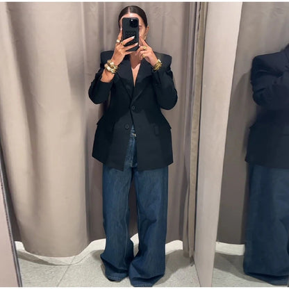 Blaire | Gedetailleerde Zwarte Blazer