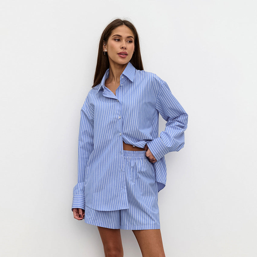 Faye | Gestreepte Blouse Met GRATIS Broekje