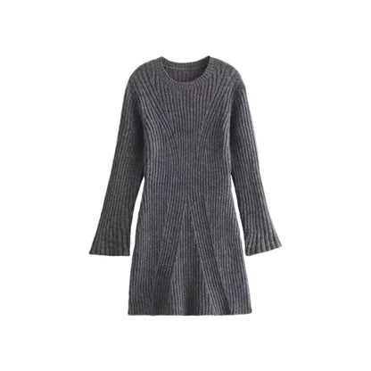 Joline | Comfy Korte Jurk Met Lange Mouwen