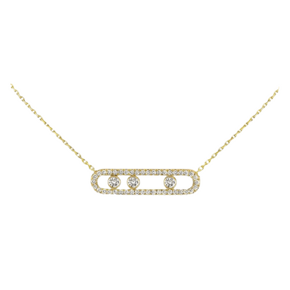 Lora | Ketting Met Bewegende Diamanten