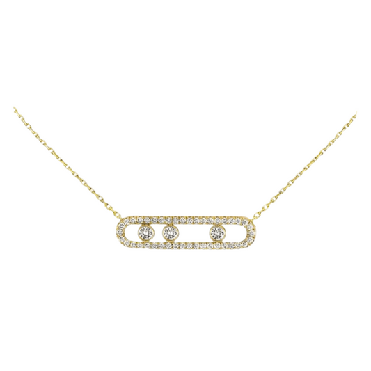 Lora | Ketting Met Bewegende Diamanten