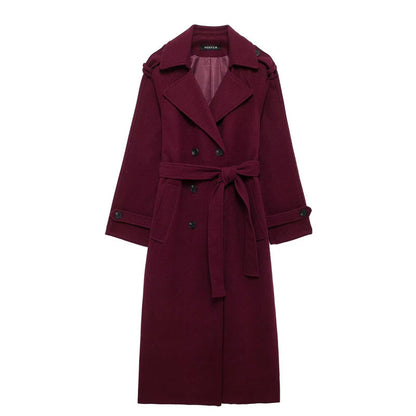 Jasmine | Elegante Burgundy Trenchcoat