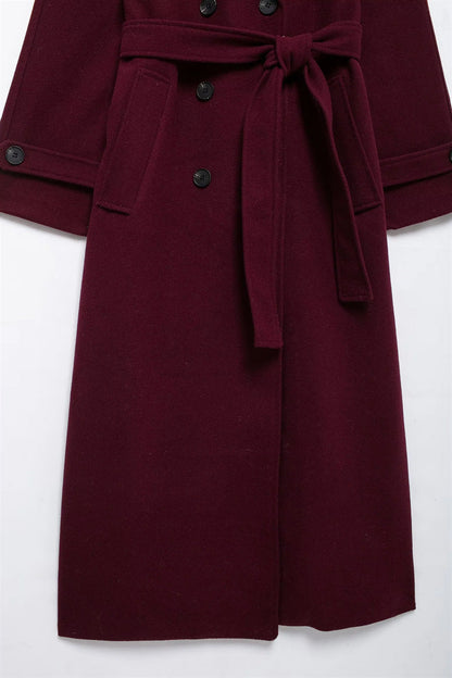 Jasmine | Elegante Burgundy Trenchcoat