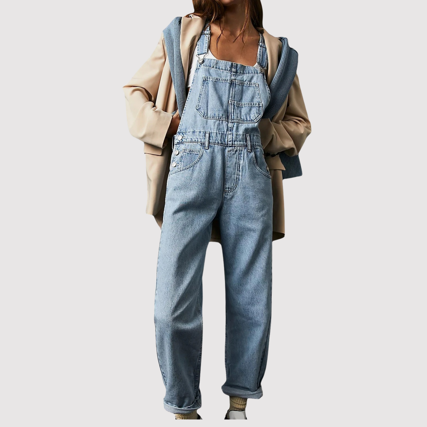 Ella | Denim Tuinbroek Voor Dames