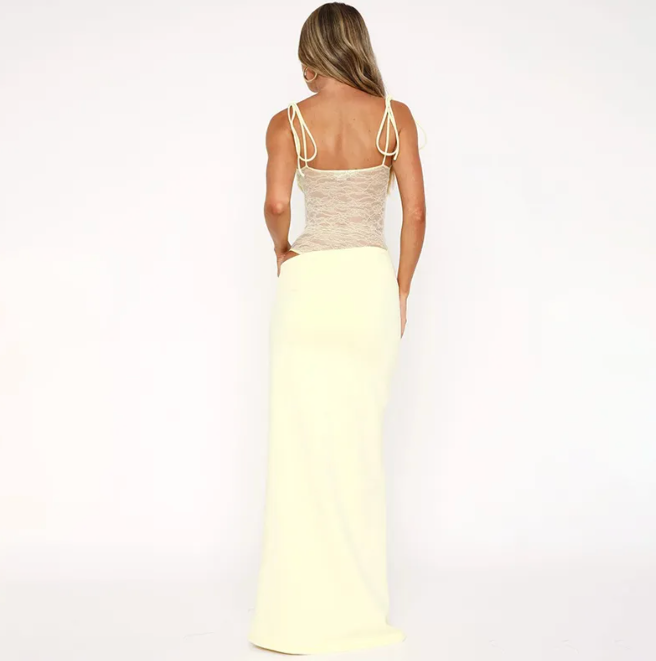 Jessica | BESTSELLER Lange Jurk Met Kanten Details