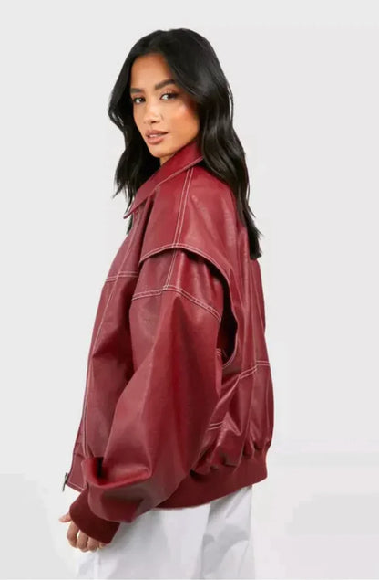 Zoe | Oversized Leren Jas