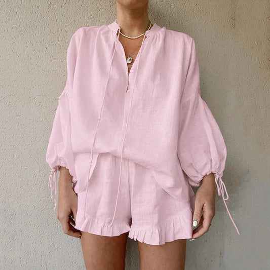 Loise | Tweedelige Zomer Set met Top En Shorts Voor Dames