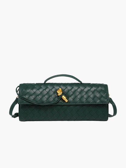 Celeste | Luxe Geweven Handtas Met Gouden Sluiting