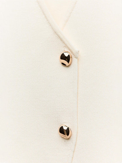 Gabrielle | Elegante Gilet Met Goude Knopen