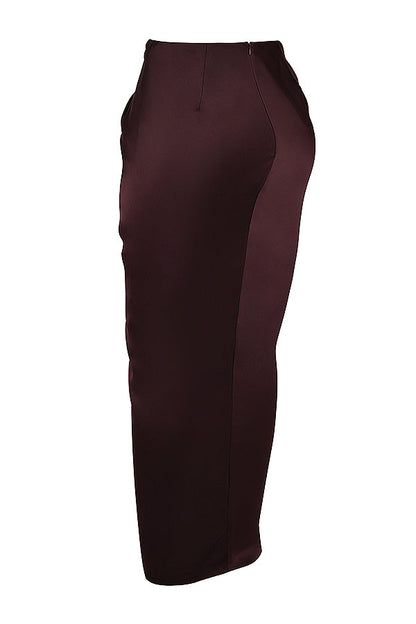 Ella | Satijnen Tweedelige Set Corset-Top En Rok