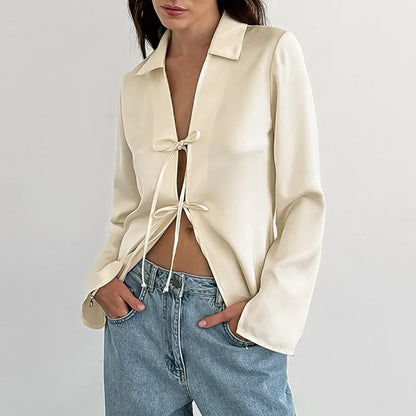 Annebel | Stijlvolle Satijnen Blouse