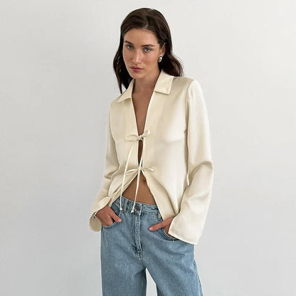 Annebel | Stijlvolle Satijnen Blouse