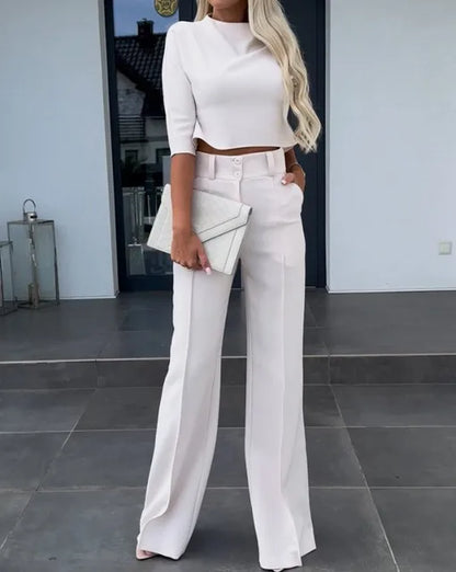 Victoria | Elegante Flare Set Top Met Pantalon