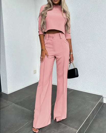 Victoria | Elegante Flare Set Top Met Pantalon