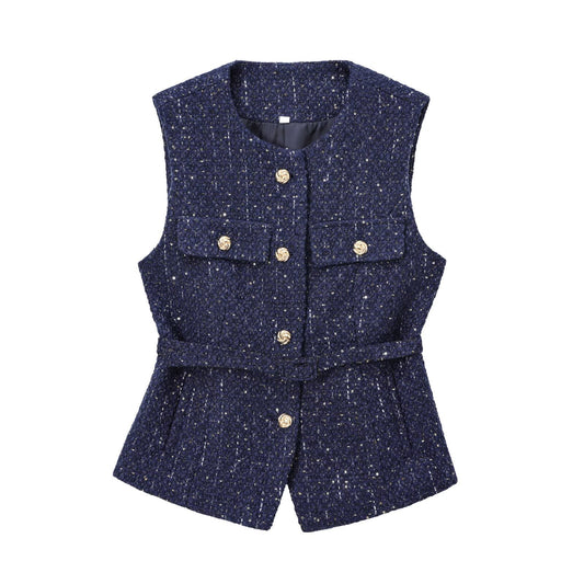 Gaya | Virale Tweedtop Donkerblauw