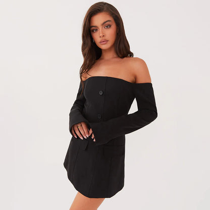 Bethany | Korte Elegante Jurk Met Lange Mouwen