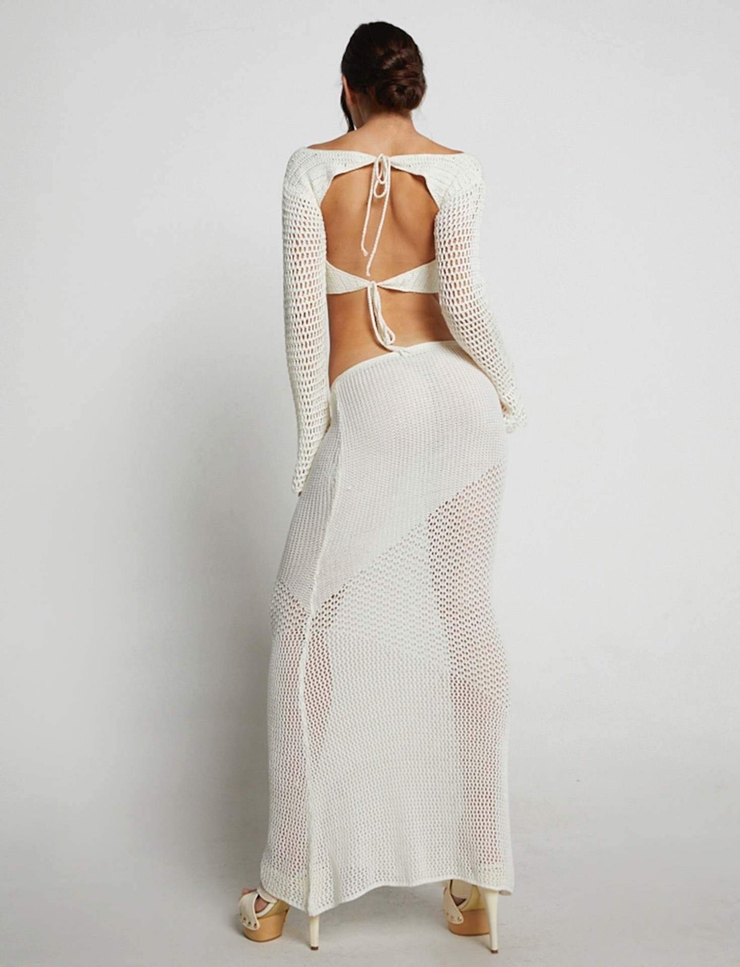 Sara | Gebreide Set Top Met lange Rok