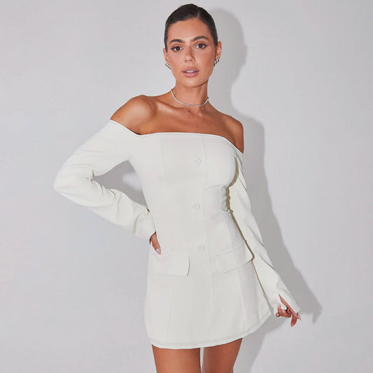 Bethany | Korte Elegante Jurk Met Lange Mouwen