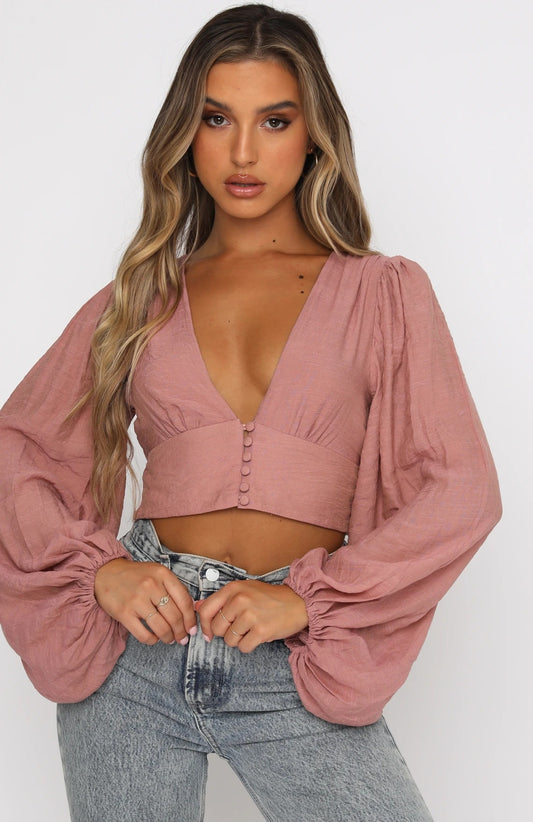 Naomi | Korte Top Met Flare Mouwen