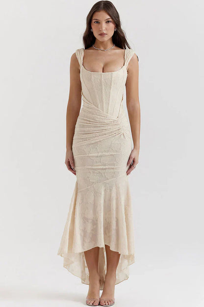 Luna | Elegante Lange Jurk Met Kant
