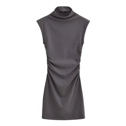 Arabella | Korte Jurk Met Hoge Hals