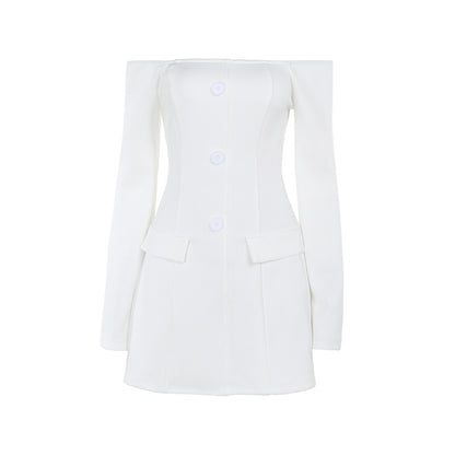 Bethany | Korte Elegante Jurk Met Lange Mouwen