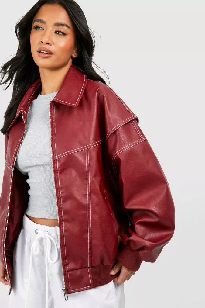 Zoe | Oversized Leren Jas