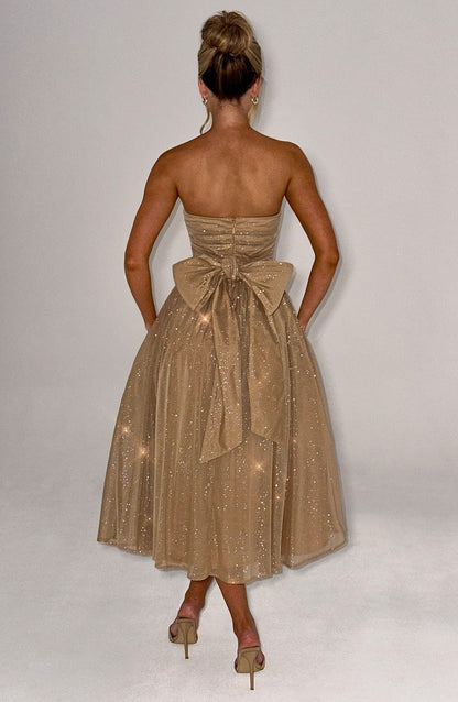 Milou | Strapless Glitterjurk