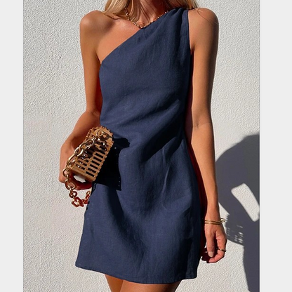 Naomi | Dames Mini Jurk One-Shoulder