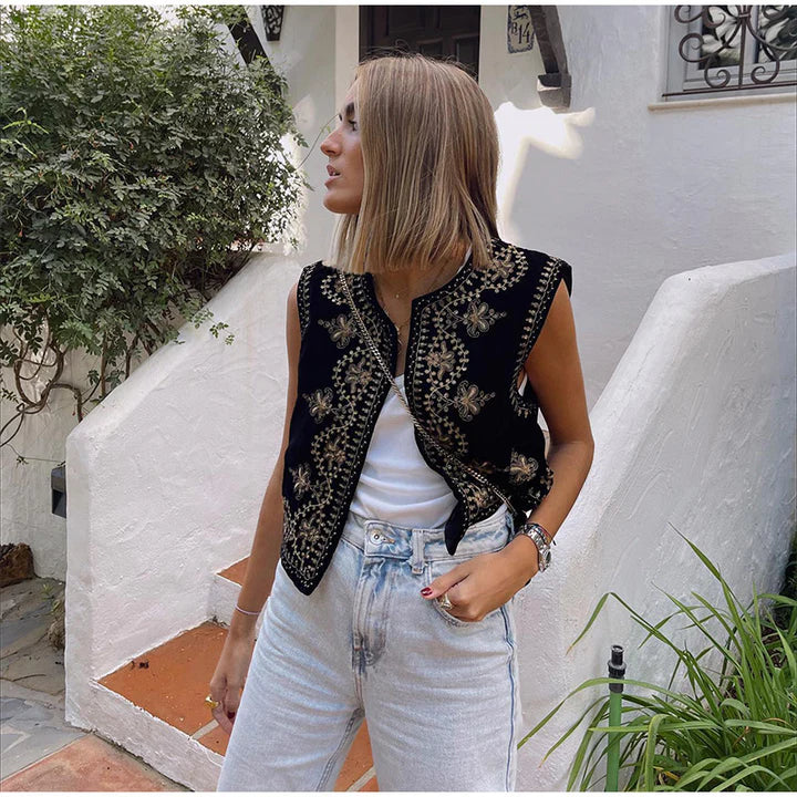 Sofie | Geborduurd Gilet