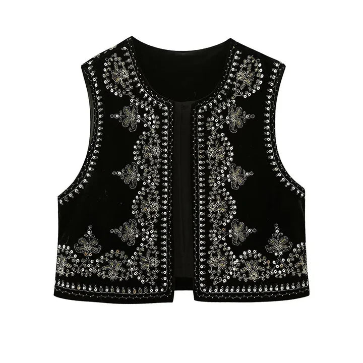 Sofie | Geborduurd Gilet