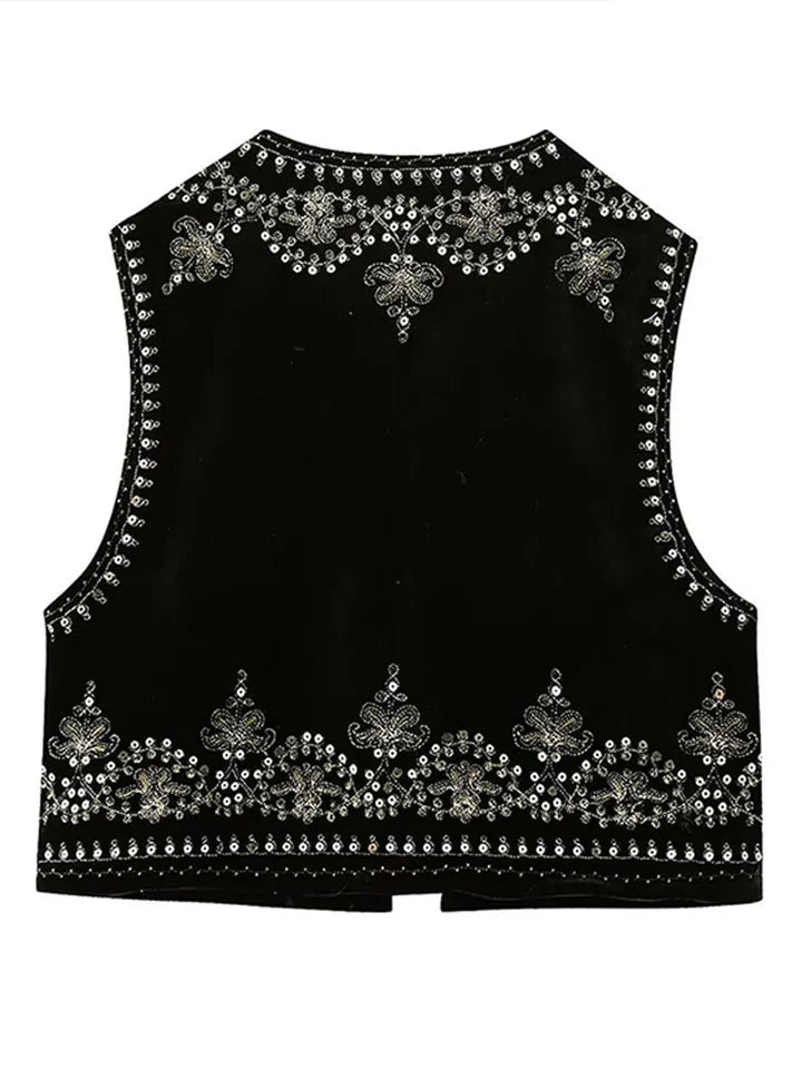Sofie | Geborduurd Gilet